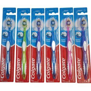6 Colgate Toothbrush Extra Clean Full Head SOFT bristles #96 Toothbrushes
